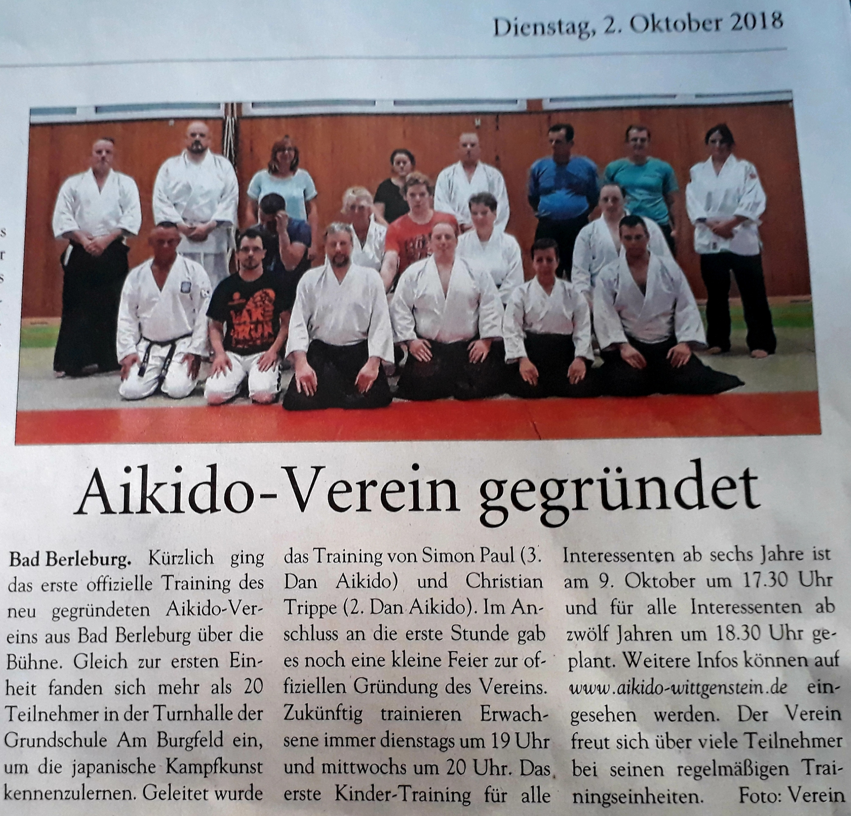 Aikido-Verein-gegründet